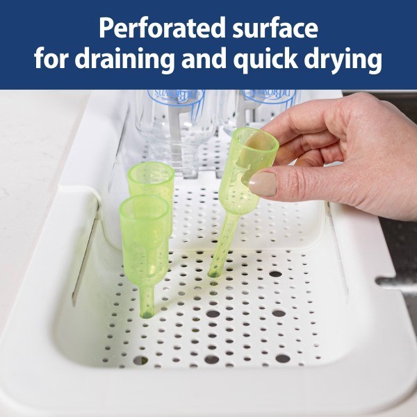 Plastic Adjustable Sink Cleaning Caddy: White, 12" Height, 2 lbs