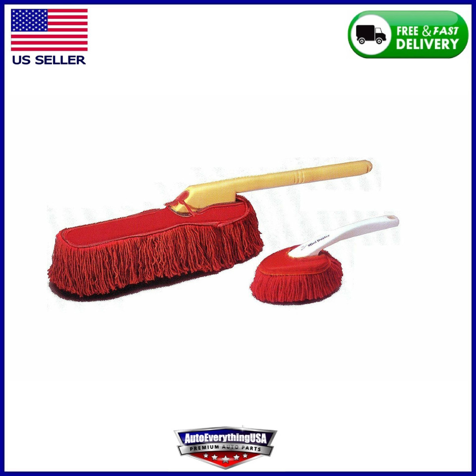 Original California Car Duster Car Duster Kit (Wooden Handle + Dash Mini Duster)
