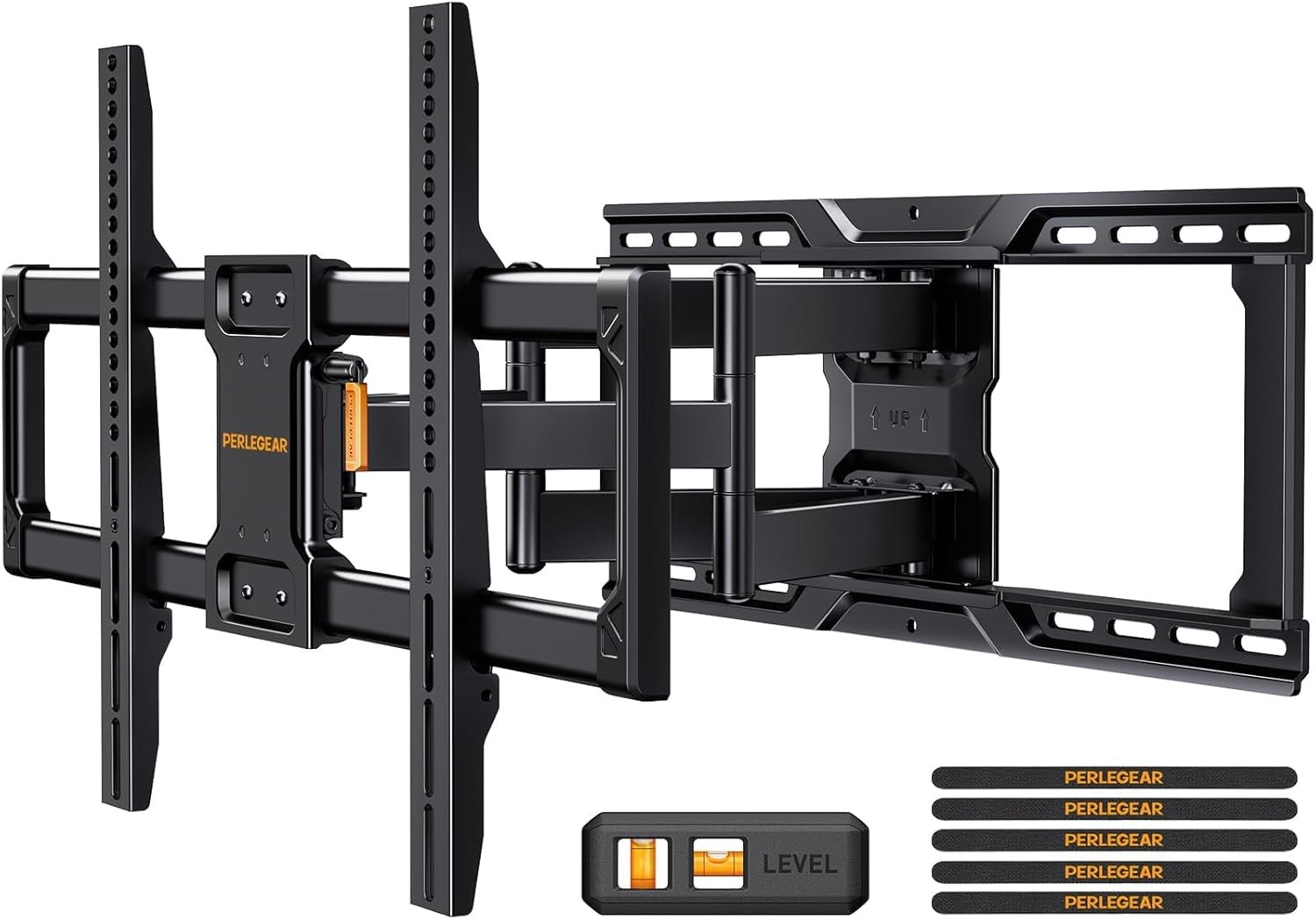Perlegear UL-Listed Full Motion TV Wall Mount for 42–90 Inch TVs up to 150