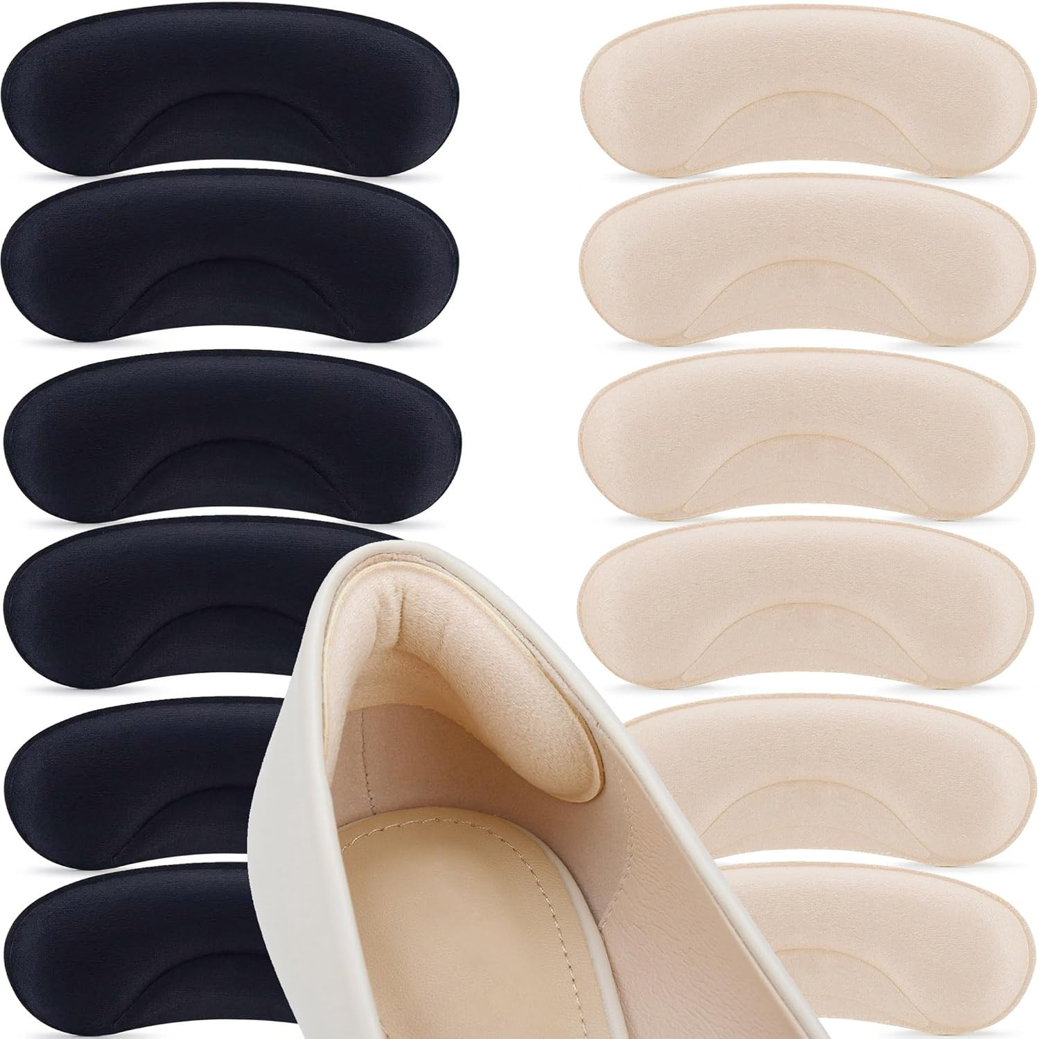 6 pares de insertos de talón para zapatos sueltos, zapatos demasiado grandes