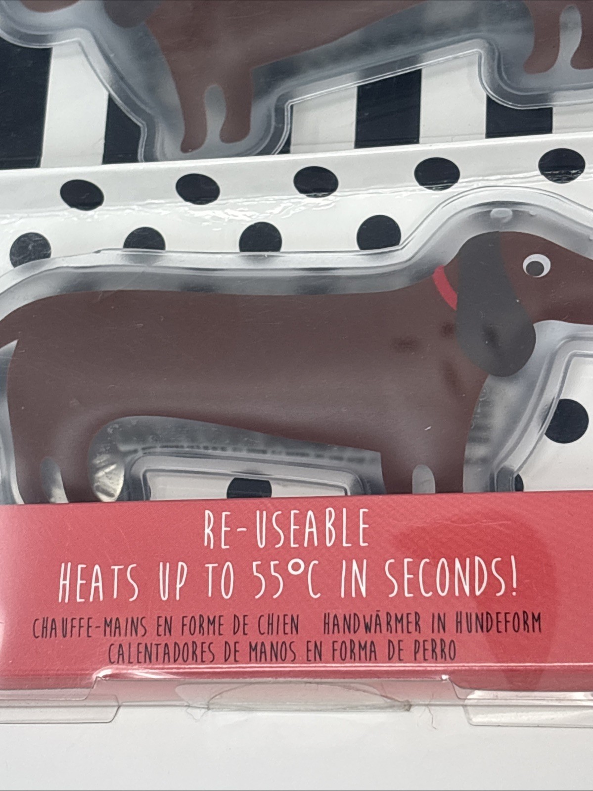 Paladone Hot Dog Warmers Dachshund Dog Reusable hand warmer new NIP