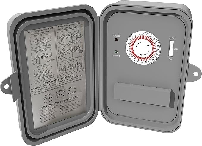STANLEY Pool Pump Timer Outdoor Heavy Duty 24Hr Programmable For Pool
