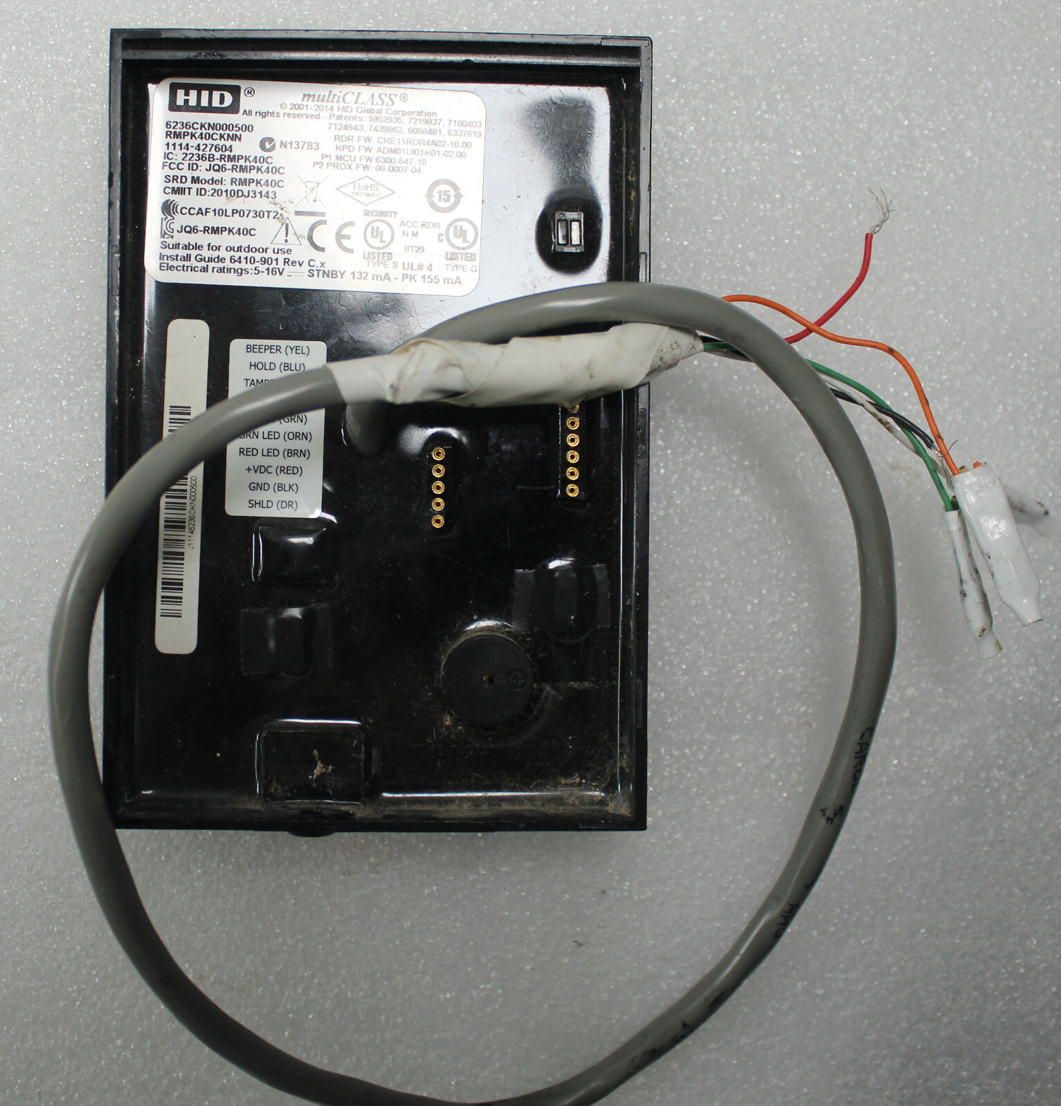 HID multiCLASS Wall Switch Smart Card Reader 6236CKN000500- No Mounting