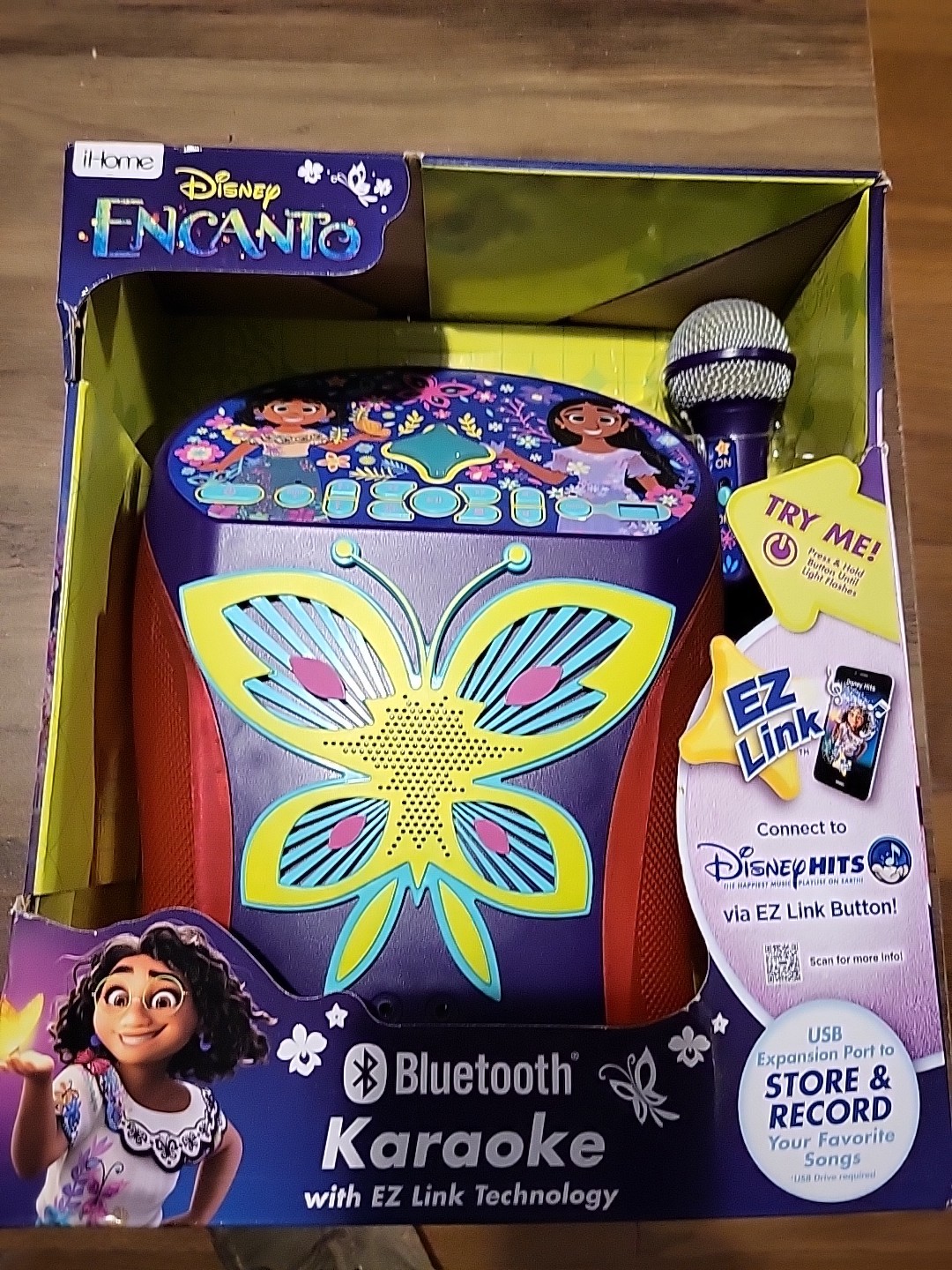 DISNEY ENCANTO BLUETOOTH KARAOKE MACHINE & MICROPHONE WITH EZ LINK TECHNOLOGY