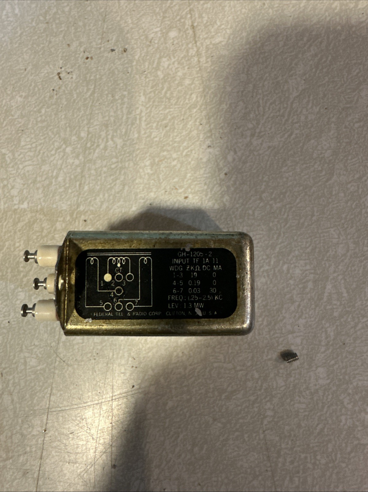 FT&R GH-1205-2 vintage Audio transformer Federal Telephone & Radio