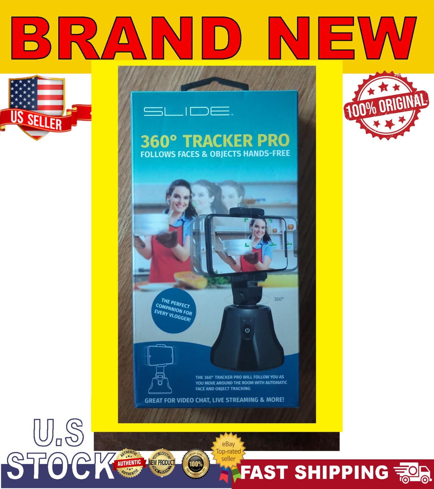 Slide 360 Tracker Pro follows you as you move object face tracking NEW