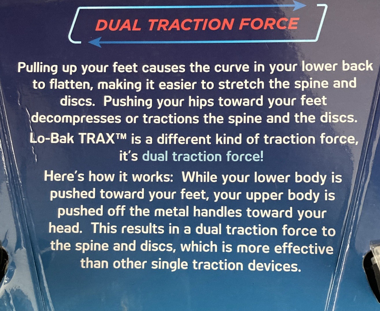 NEW LO-BAK TRAX Portable Spinal Traction DECOMPRESS Sciatica Low Back Pain