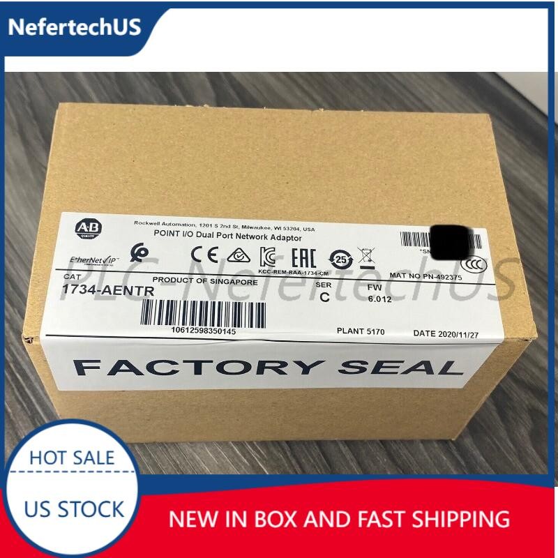 NEW Sealed Allen Bradley 1734-AENTR POINT I/O Dual Port Adaptor -USA US Free Tax