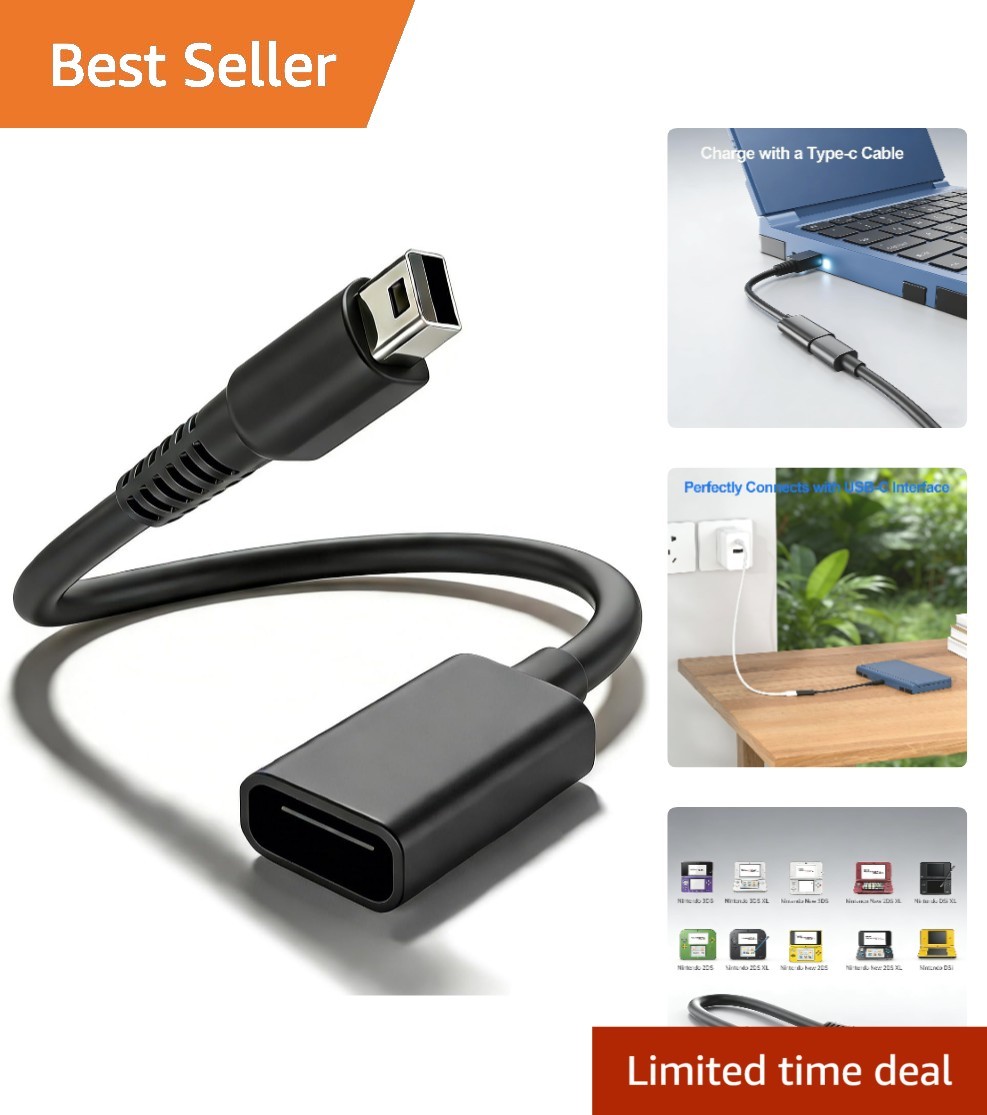 Durable 3DS to USB C Adapter Cable - Protect Your Gaming Device Anywhere