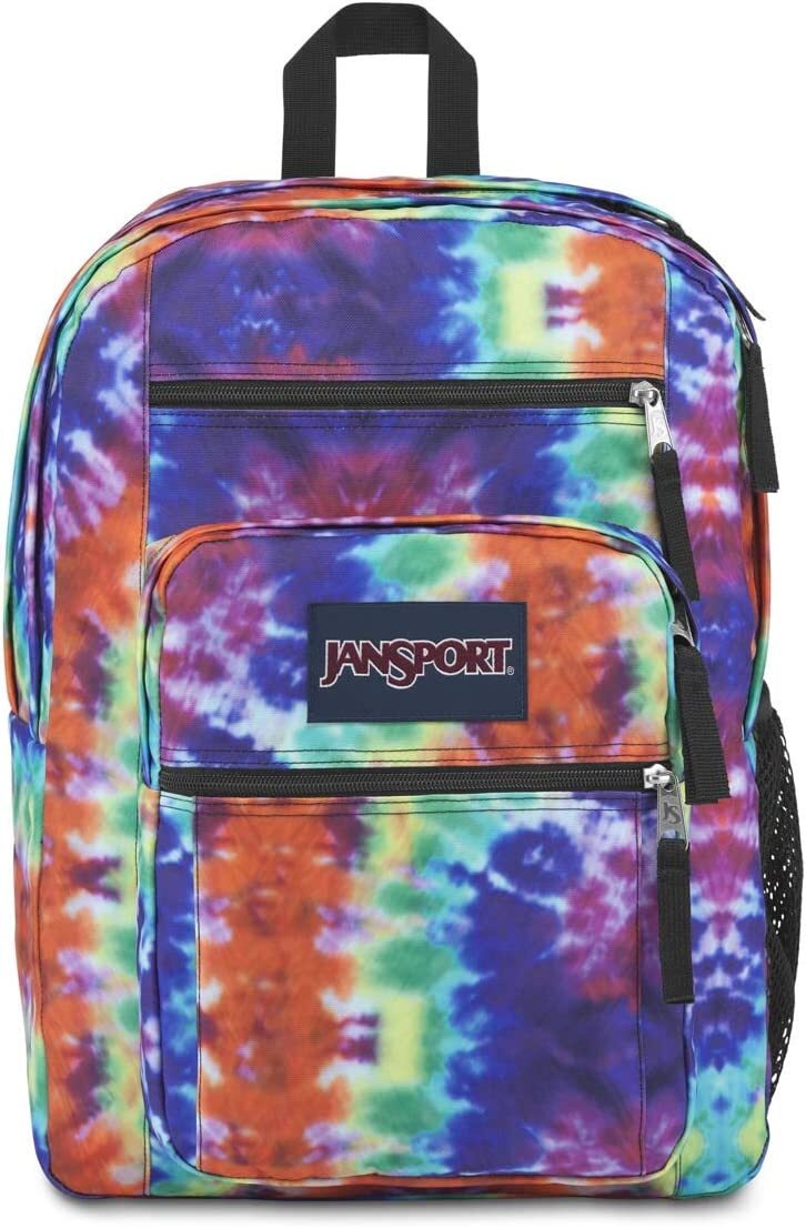 JanSport Big Student Backpack, Red/Multi Hippie Days
