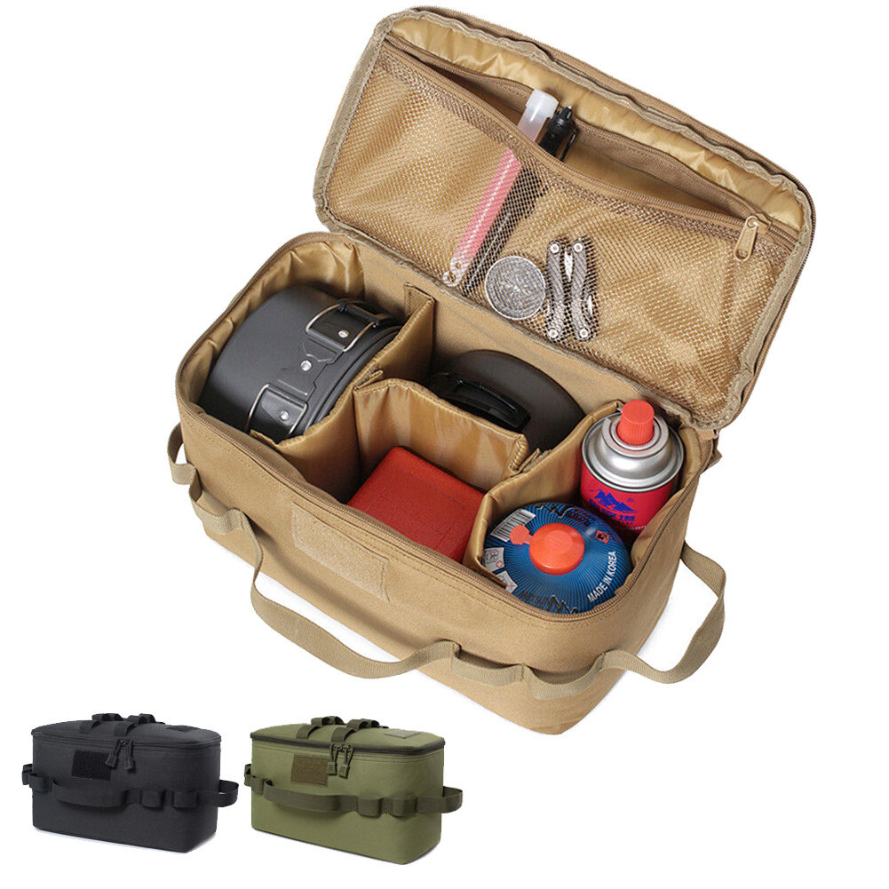 Outdoor Camping Organizer Gas Tank Ground Nail Gas Canister Utensils Storage Bag