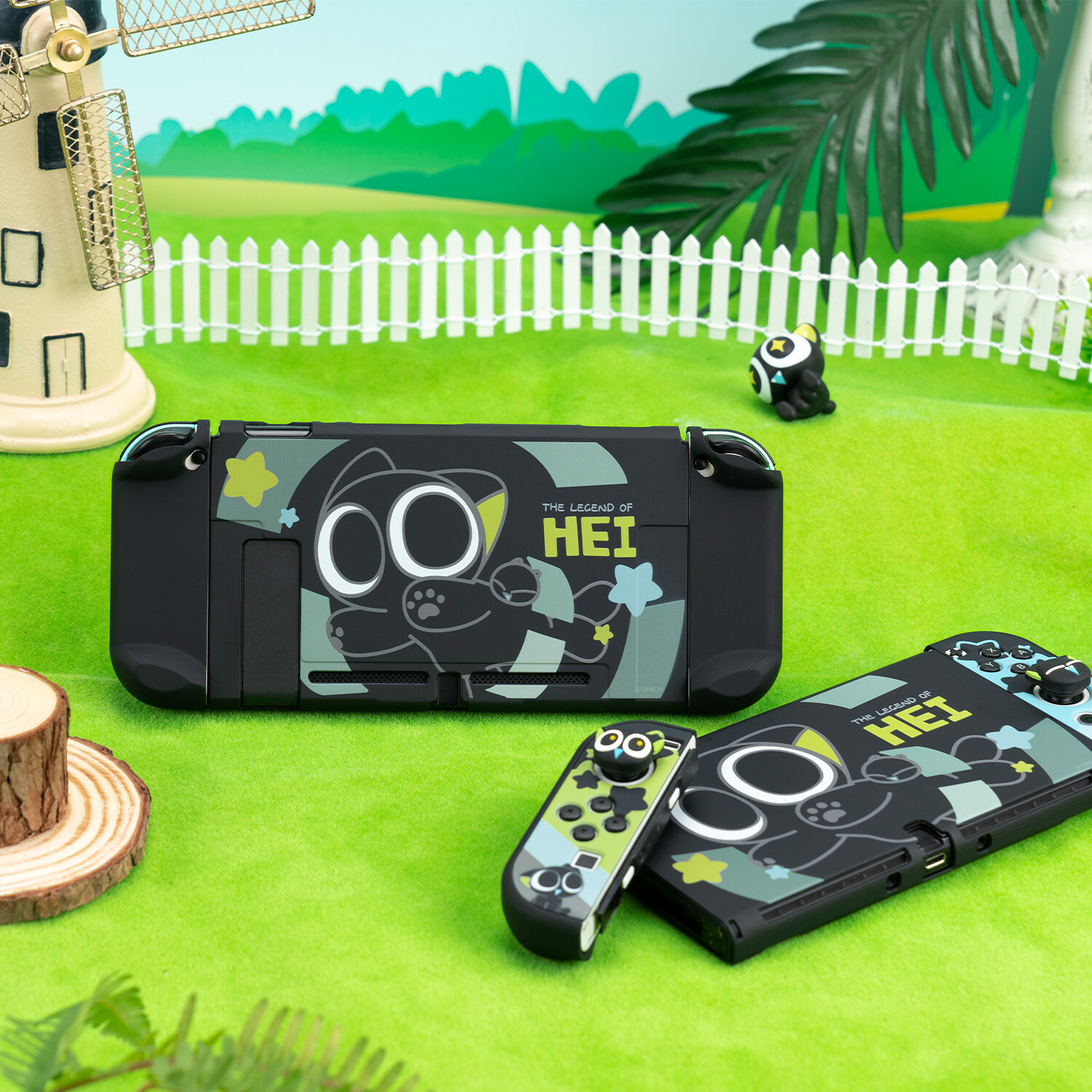 GeekShare Nintendo Switch / OLED Slim Protective Case Joy Con Cover LUOXIAOHEI