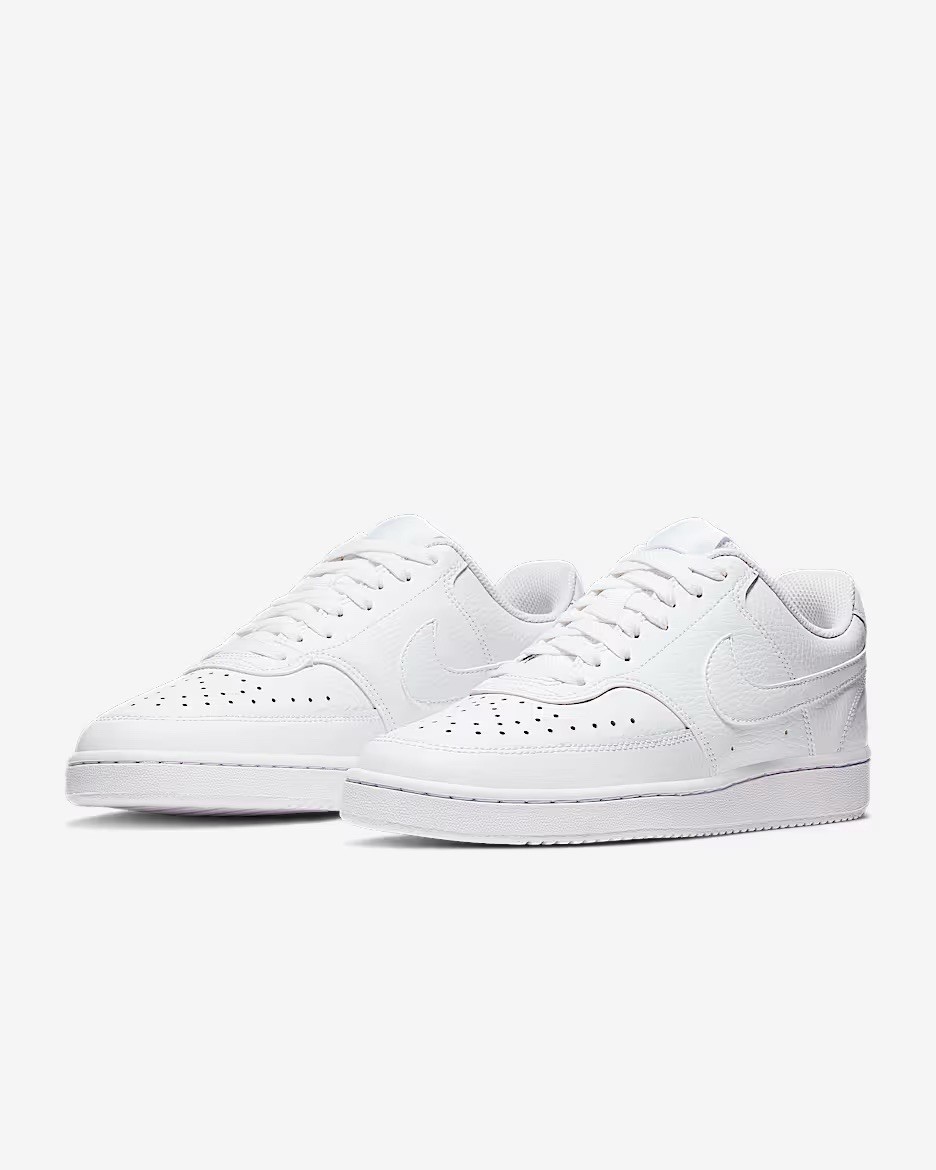 Women Nike Court Vision Low Casual Sneakers Shoes White/White CD5434-100