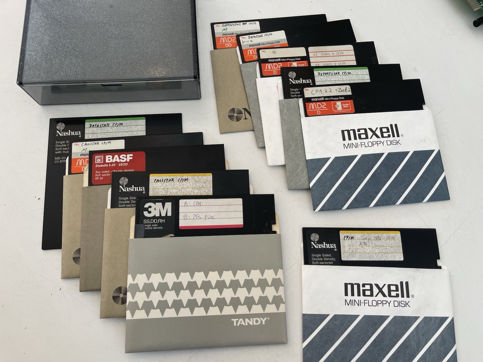Sony MBC-1000 Computer Floppy Boot Disks + Software + Disk Carrying Case