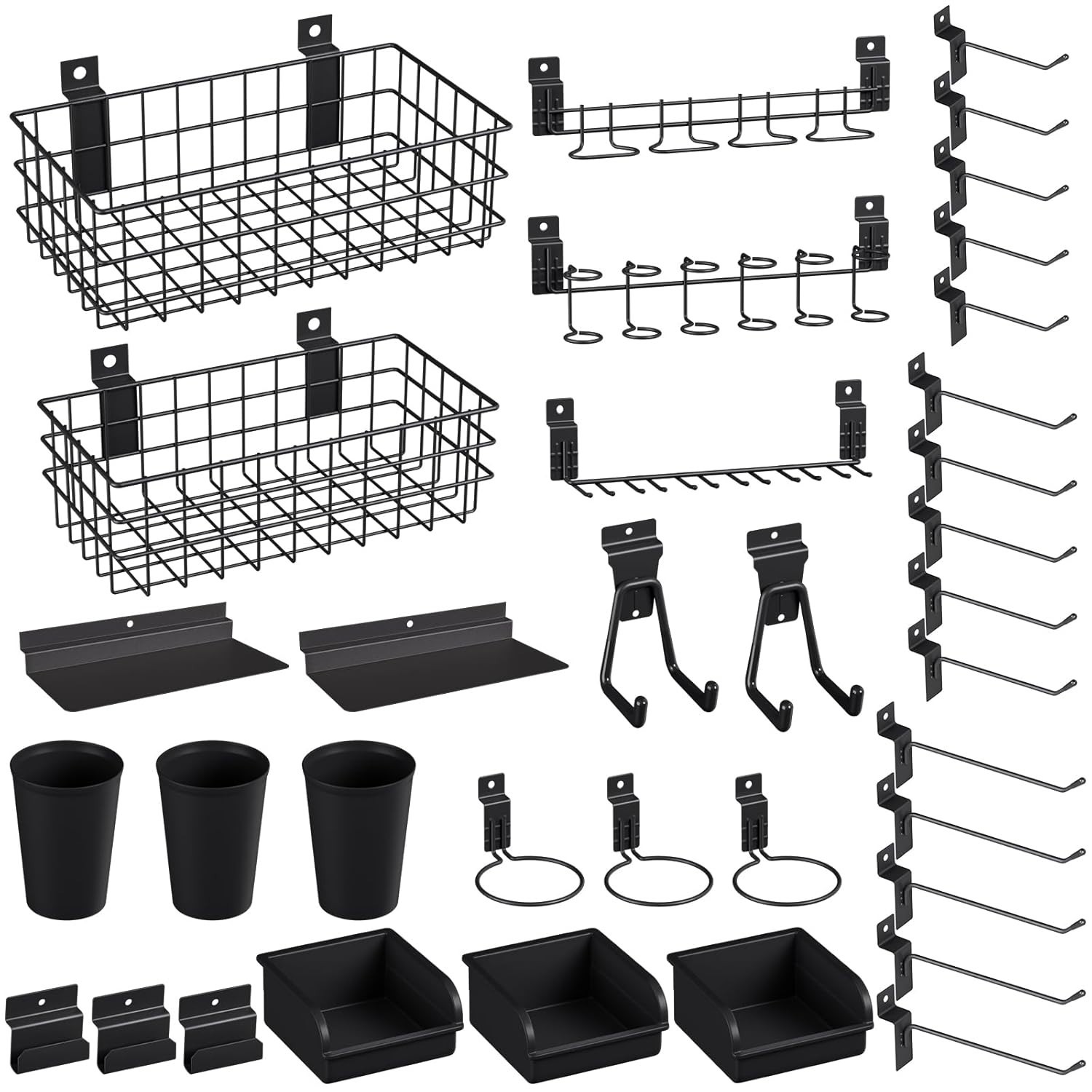 Multi-Piece Slatwall Accessories for Home Organization with Easy Installation