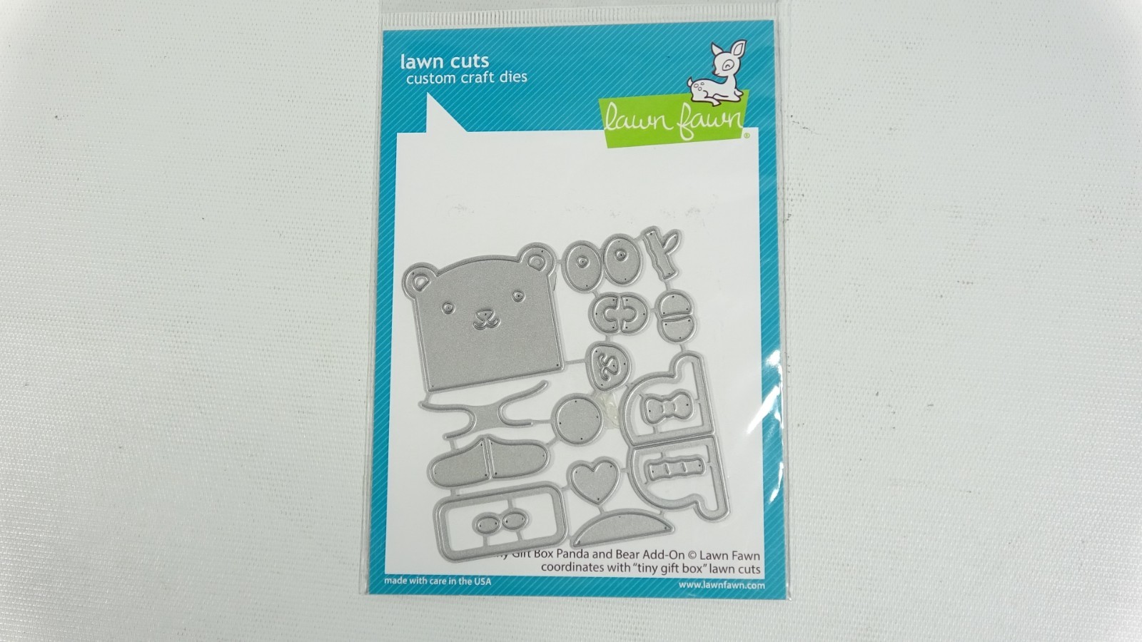 Lawn Fawn Lawn Cuts Tiny Box Panda and Bear Add-On Die Set #LF3614
