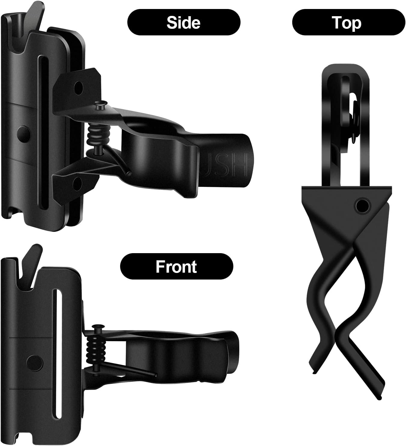 6 Pack E-Track Tool Holders |E Track Accessories for Enclosed Trailer Black