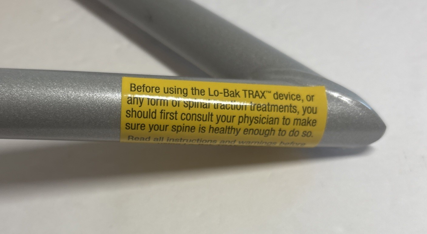 Lo-bak Trax Back Device For Spinal Traction. For Low Back Pain.