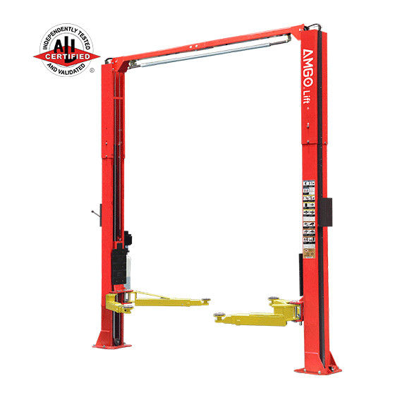 AMGO 10K 2-POST CLEAR FLOOR LIFT - ALI CERTIFIED