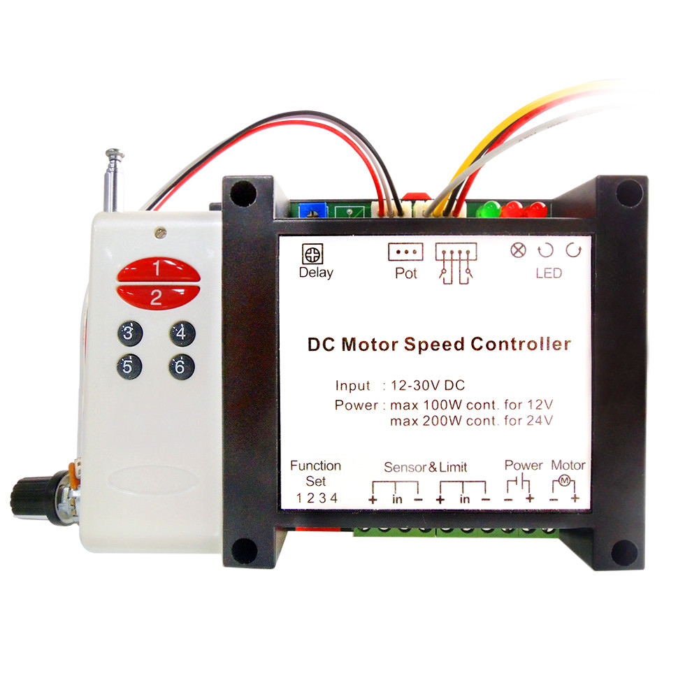 12-30V 200W DC Motor Speed Controller PWM HHO RC Linear Governor Remote Control