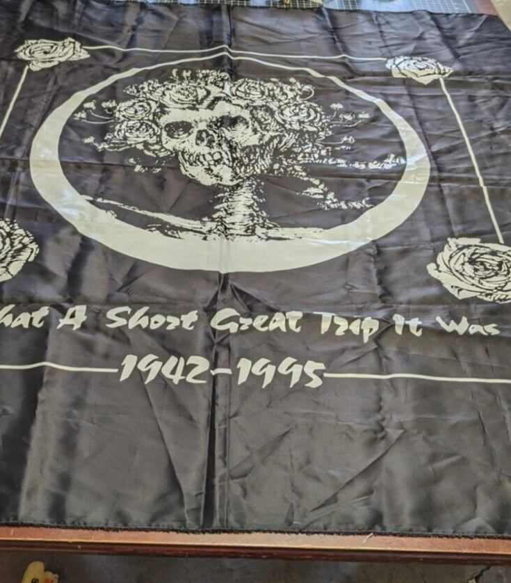1995 Grateful Dead Jerry Garcia Printed Fabric Tapestry