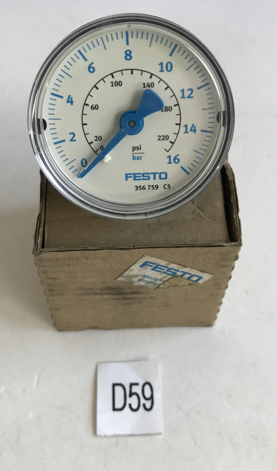 *NEW IN BOX* FESTO 356 759 PSI/bar Gauge C5
