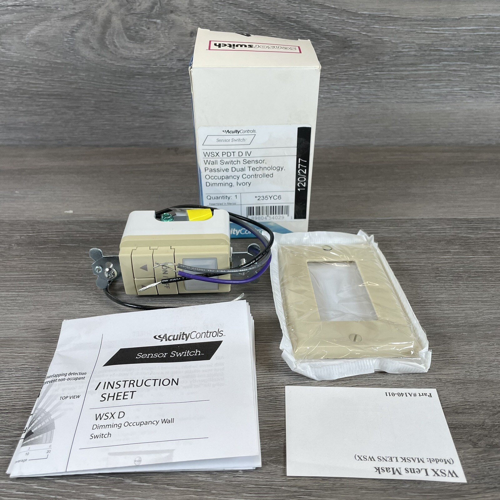 Acuity Controls Ivory Dimming Occupancy Wall Switch WSX PDT D IV