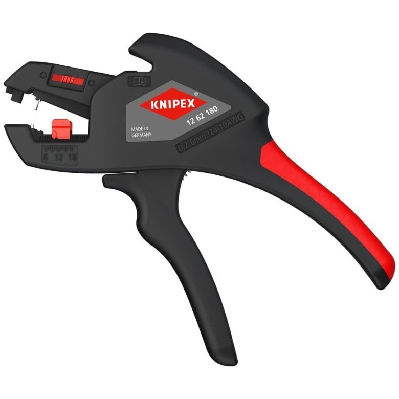 Knipex Automatic Wire Stripper 10-24 AWG, 0.2-6mm, 6-18mm Strip Length 1262180