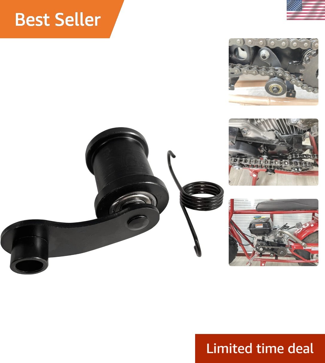 1-3/4" Roller Chain Tensioner for Coleman Powersports Mini Bikes - Essential ...