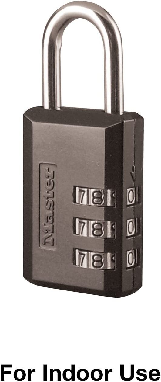 Master Lock 647D Combination Padlock, 1, Black