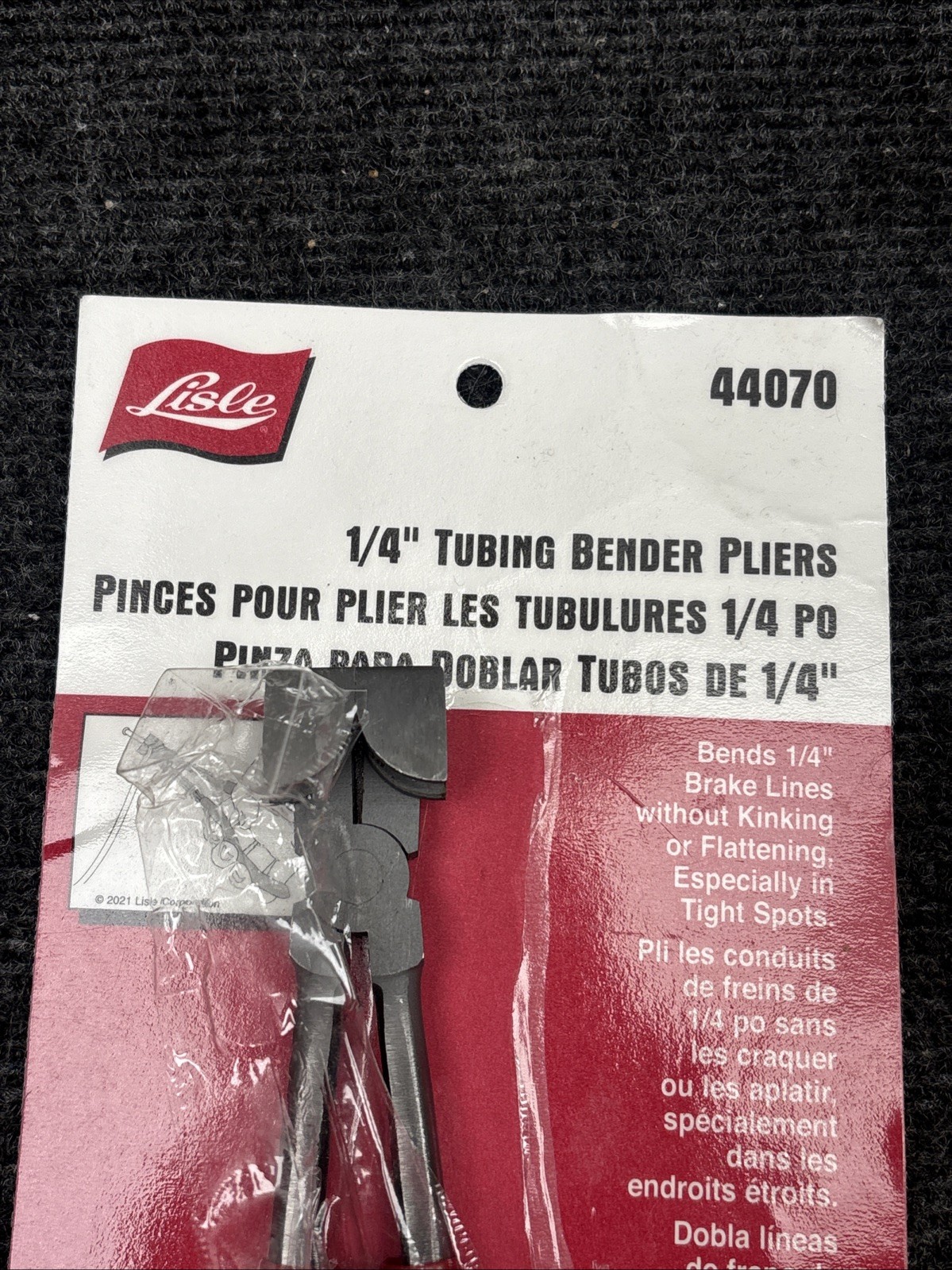 Lisle 44070 Tubing Bender Pliers for 1/4"