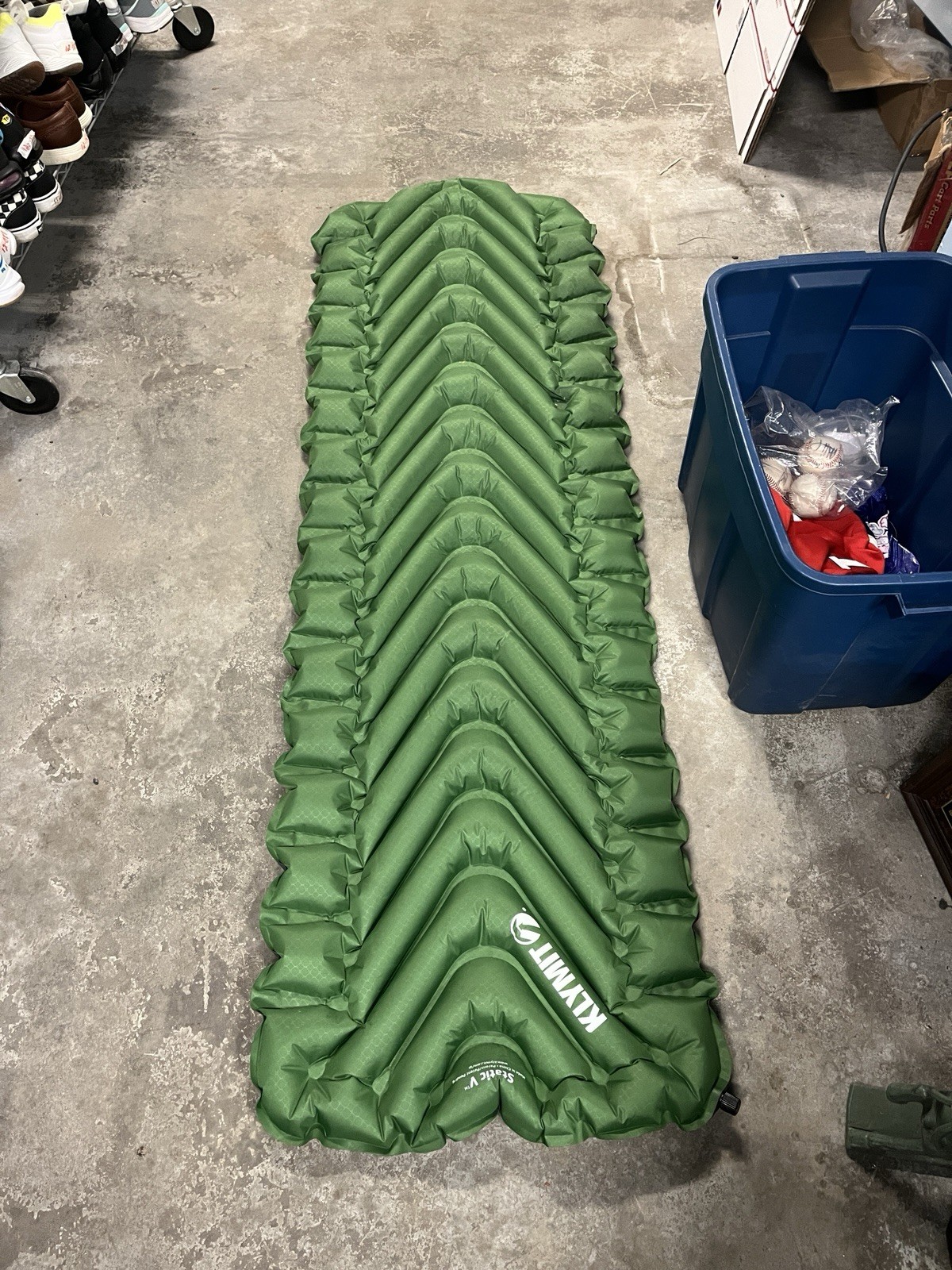 Klymit Static V Inflatible Camping Sleeping Pad 72x23” Green (FFEB-05-013)