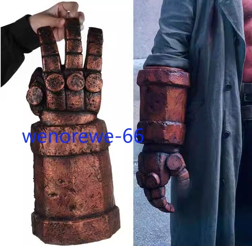 New Movie Hellboy Red Arm Gloves Cosplay Costume Adult Cosplay Party Prop Gifts
