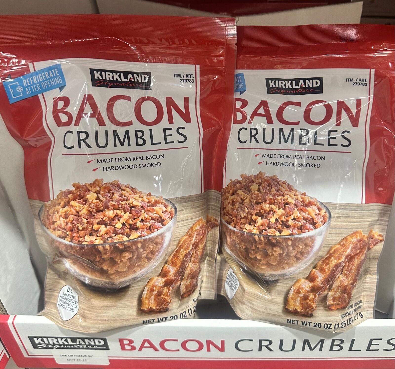 Kirkland Signature Bacon Crumbles  20oz Bag, Pack of 2