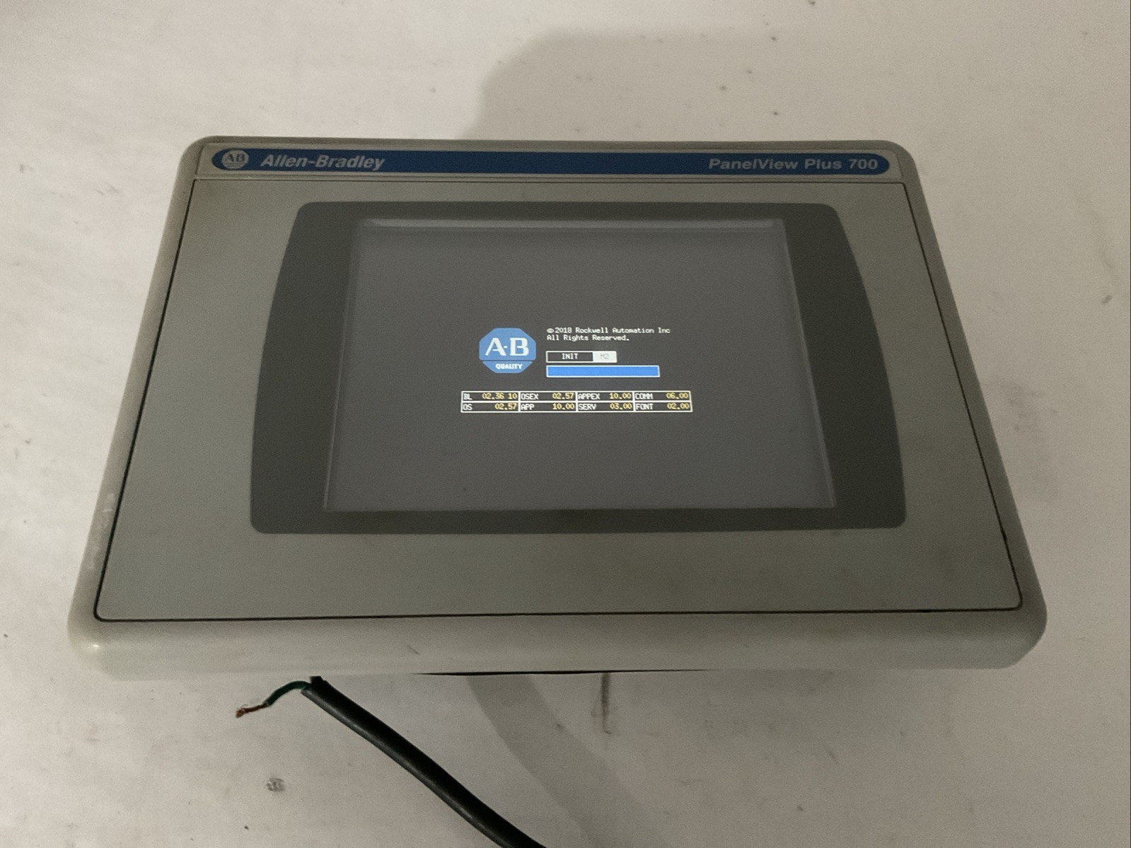 ALLEN BRADLEY 2711P-T7C4D8 SER A PANELVIEW PLUS 700 24VDC 2711P-RP8D SER A