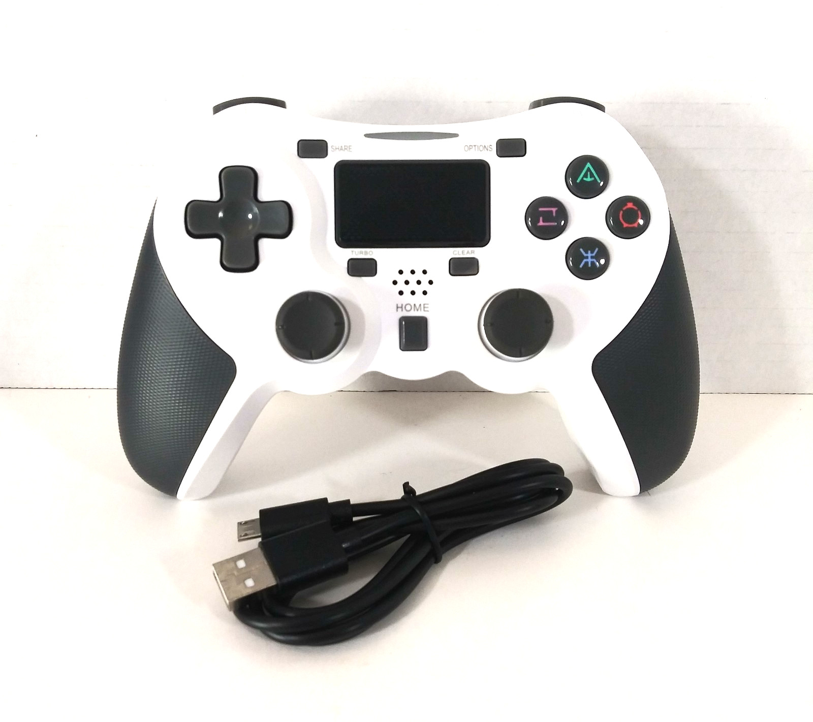 Terios P4-5S White Wireless Gaming Controller For PS4 Vibration with Turbo NEW