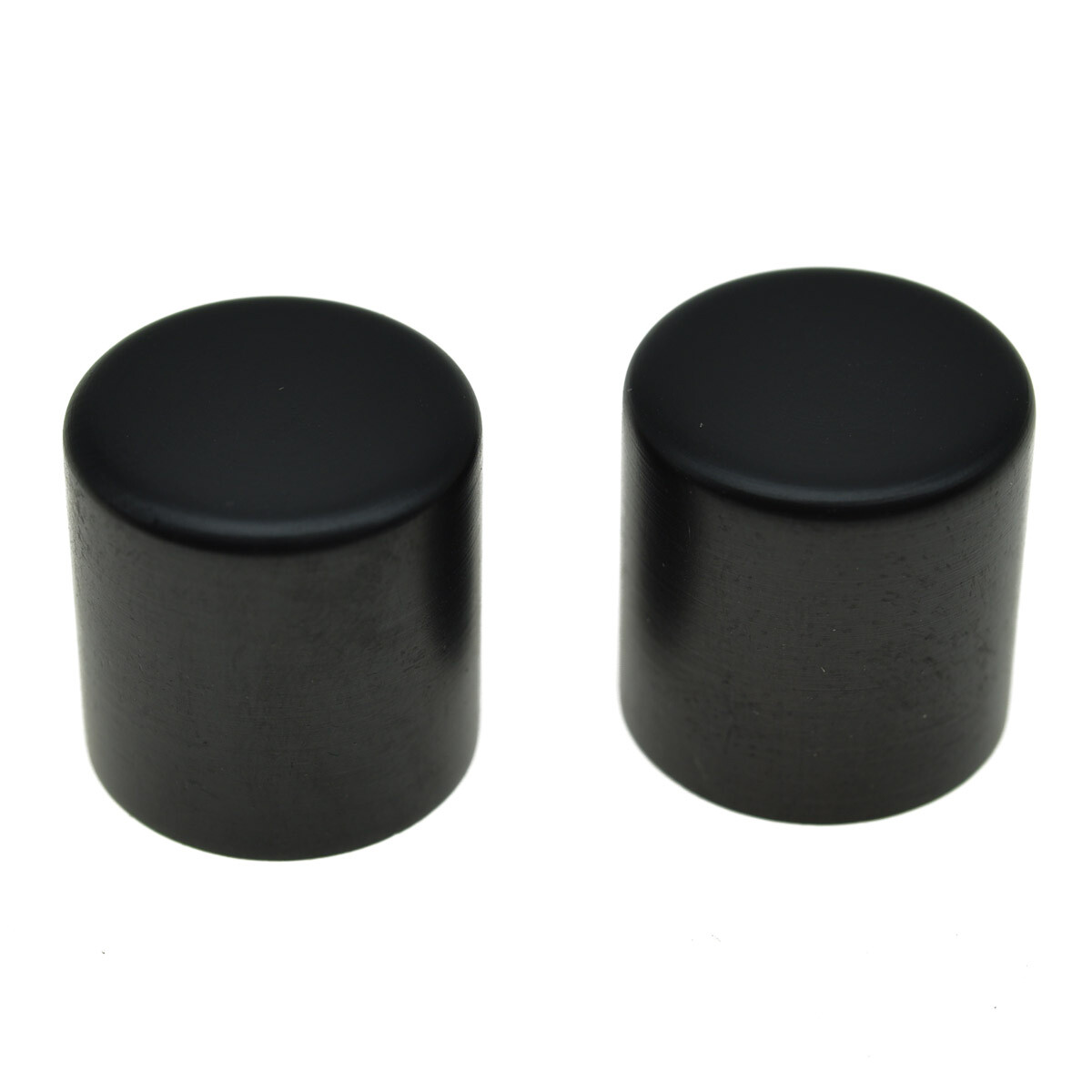 KAISH Pack of 2 Ebony Wood Flat Top Dome Knobs Guitar Bass Wood Barrel Knobs