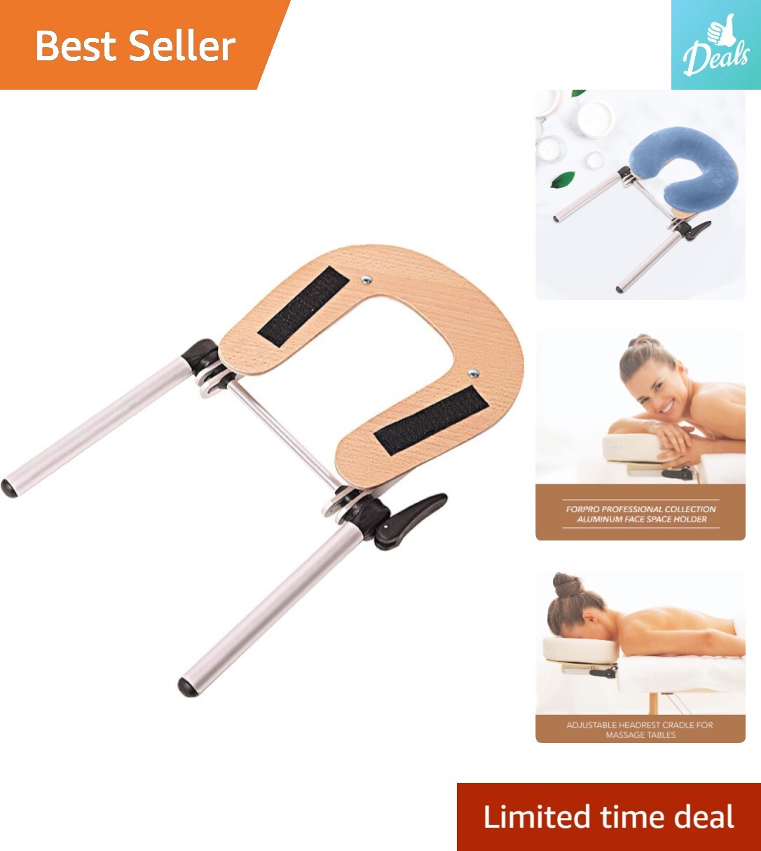 Ultra-Light Aluminum Face Space Holder - Adjustable Headrest - Massage Tables
