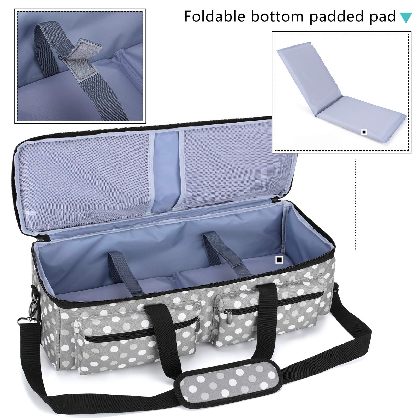 Luxja Carrying Bag Compatible with Cricut Die-Cut Machine and Double-Layer Or...