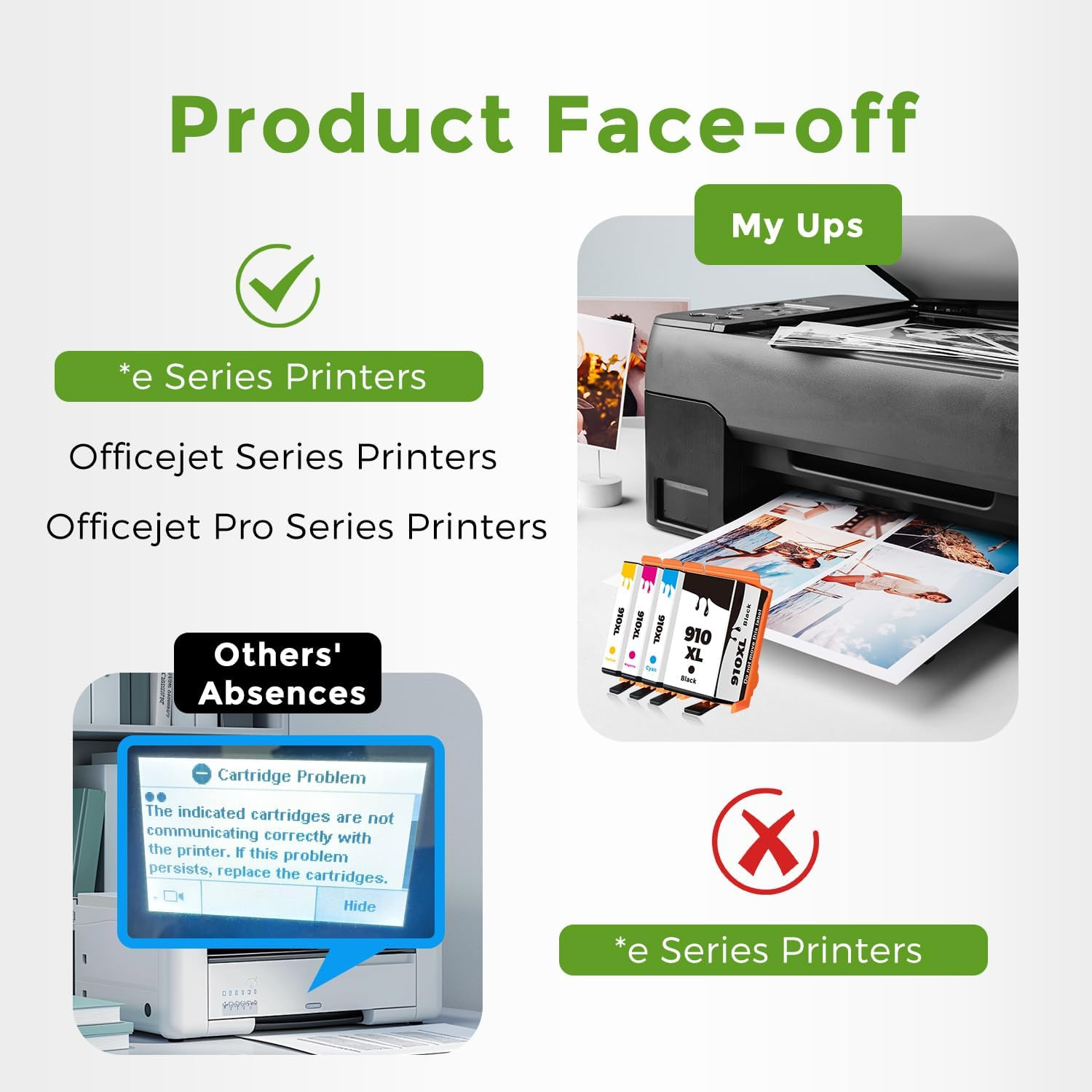 910XL Ink Cartridges Combo Pack for OfficeJet Pro 8015e 8025e 8022e 8028e 8035e