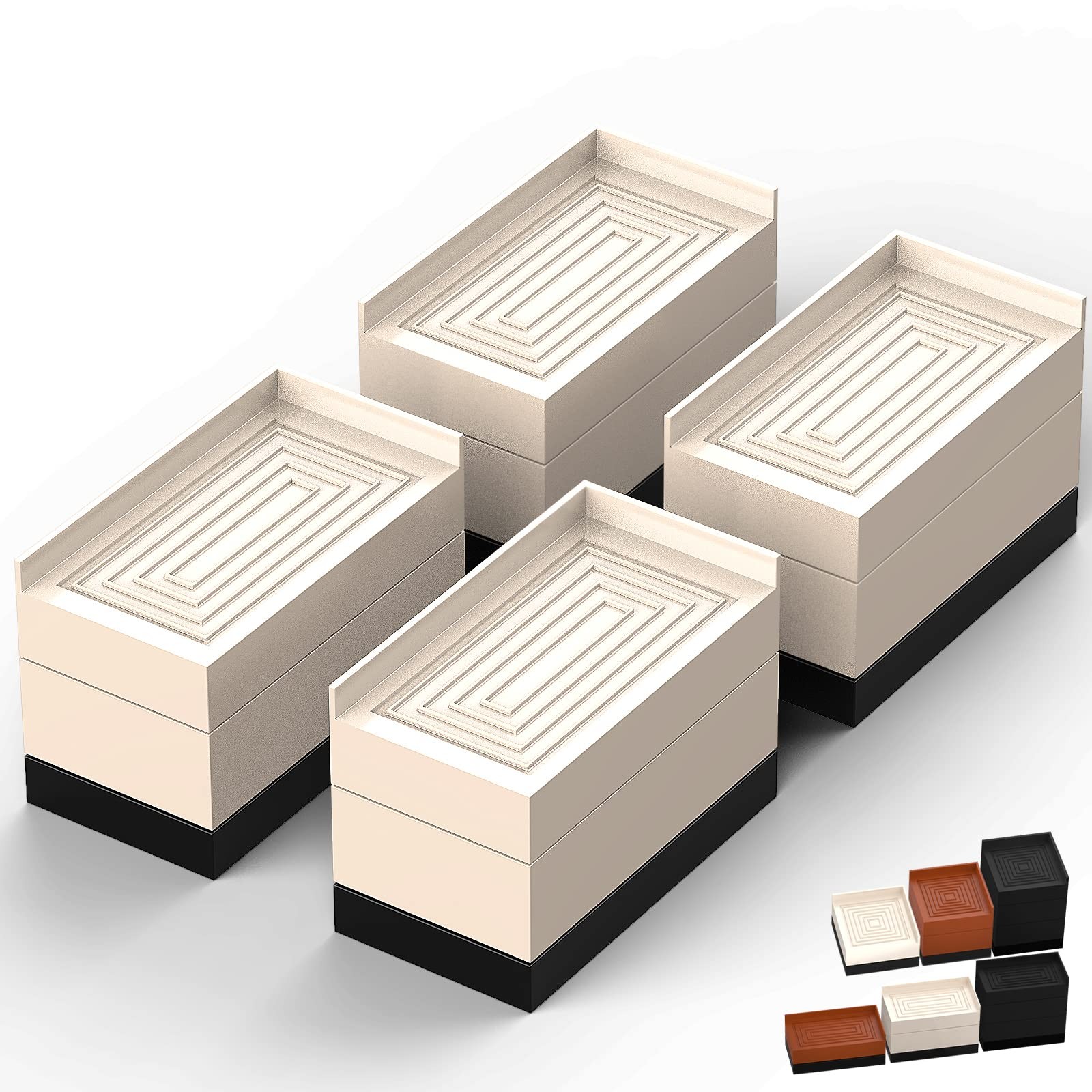 Furniture Risers, Bed/Sofa/Desk/Table/Chair Leg/Fridge Lifts to 1.5, 3 and 4 ...