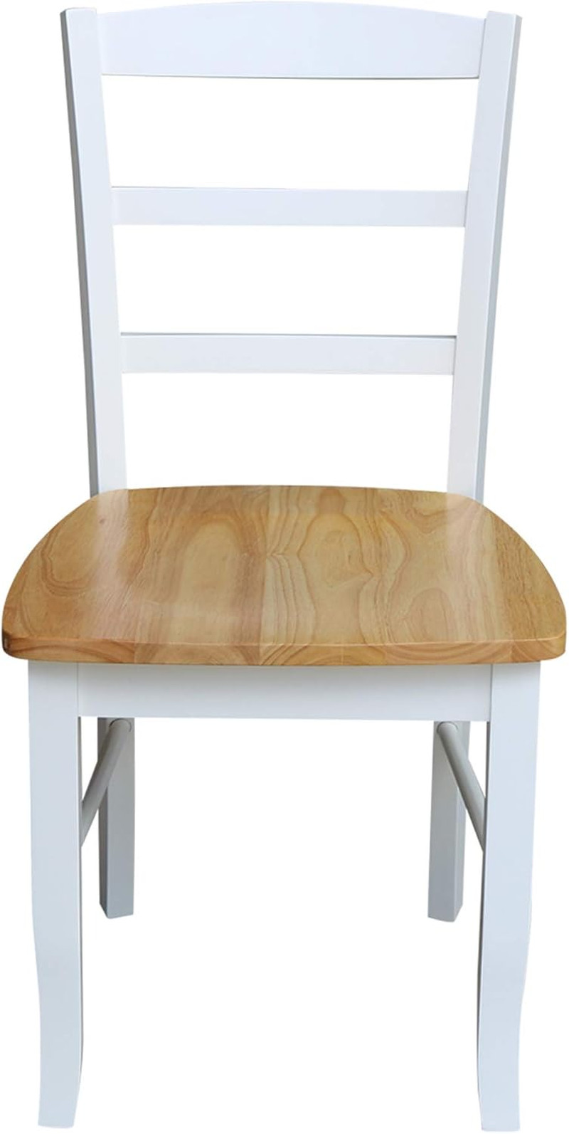 Dining Table Set with 2 Ladderback Chairs Solid Wood Parawood Kitchen/Dining Fur