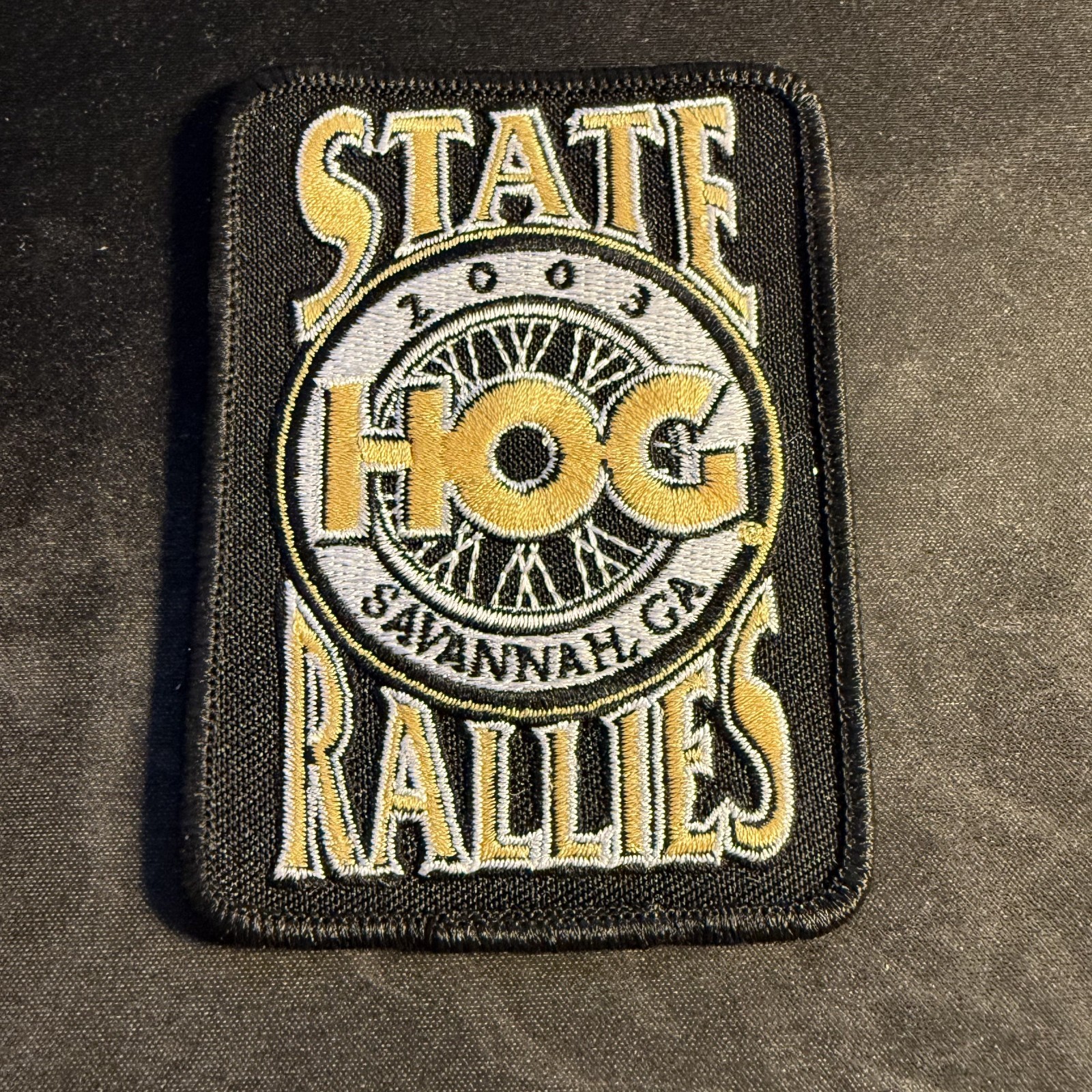 2003 SAVANNAH GEORGIA HARLEY OWNERS GROUP STATE HOG RALLY VEST PATCH