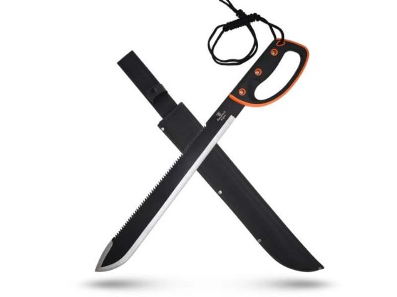 440 Stainless Steel Functional Outdoor Gardening Machete Knife w/ Sheath