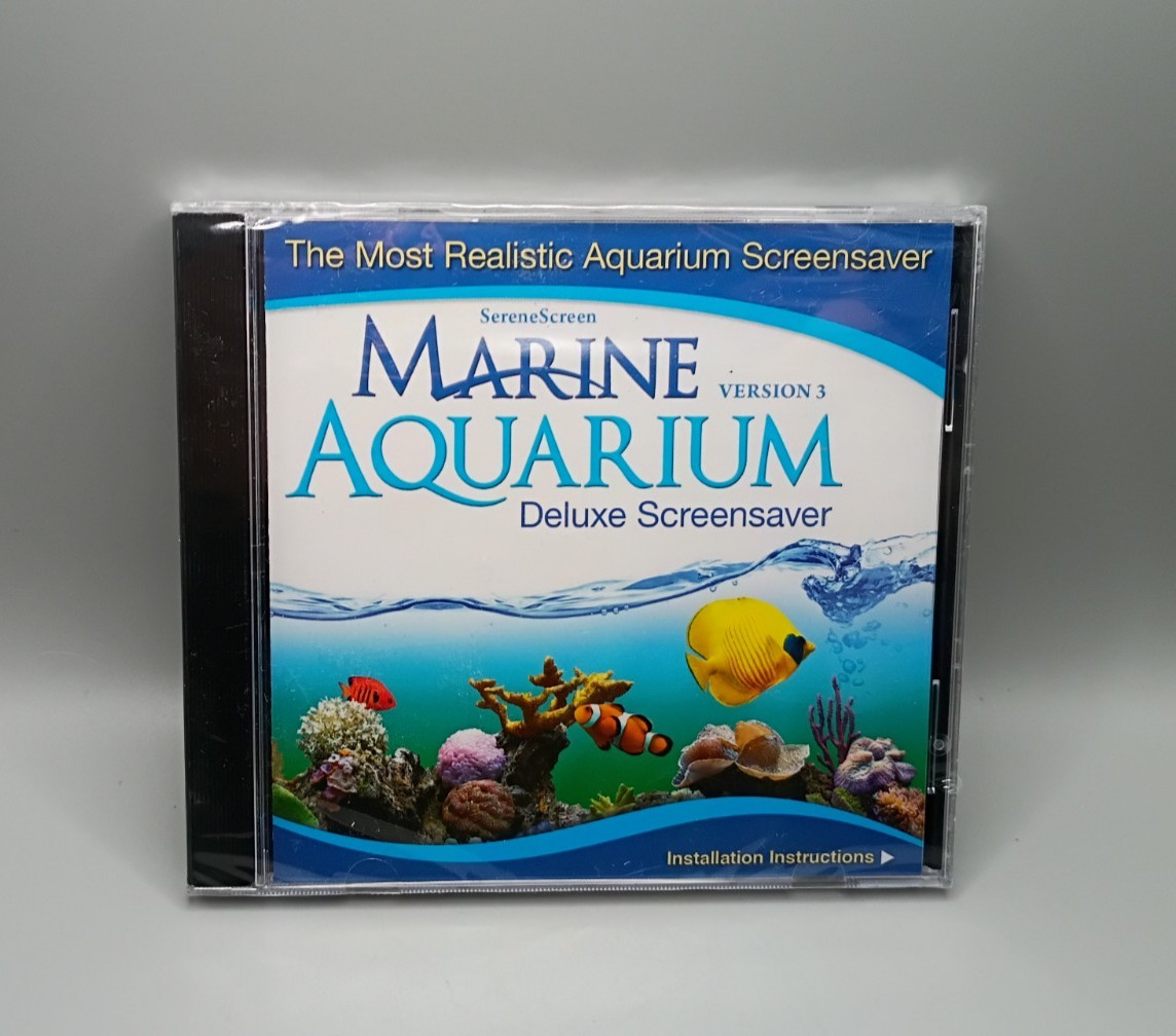 NEW SereneScreen Marine Aquarium Deluxe Screensaver Version 3.0 CD Win/MAC 2009