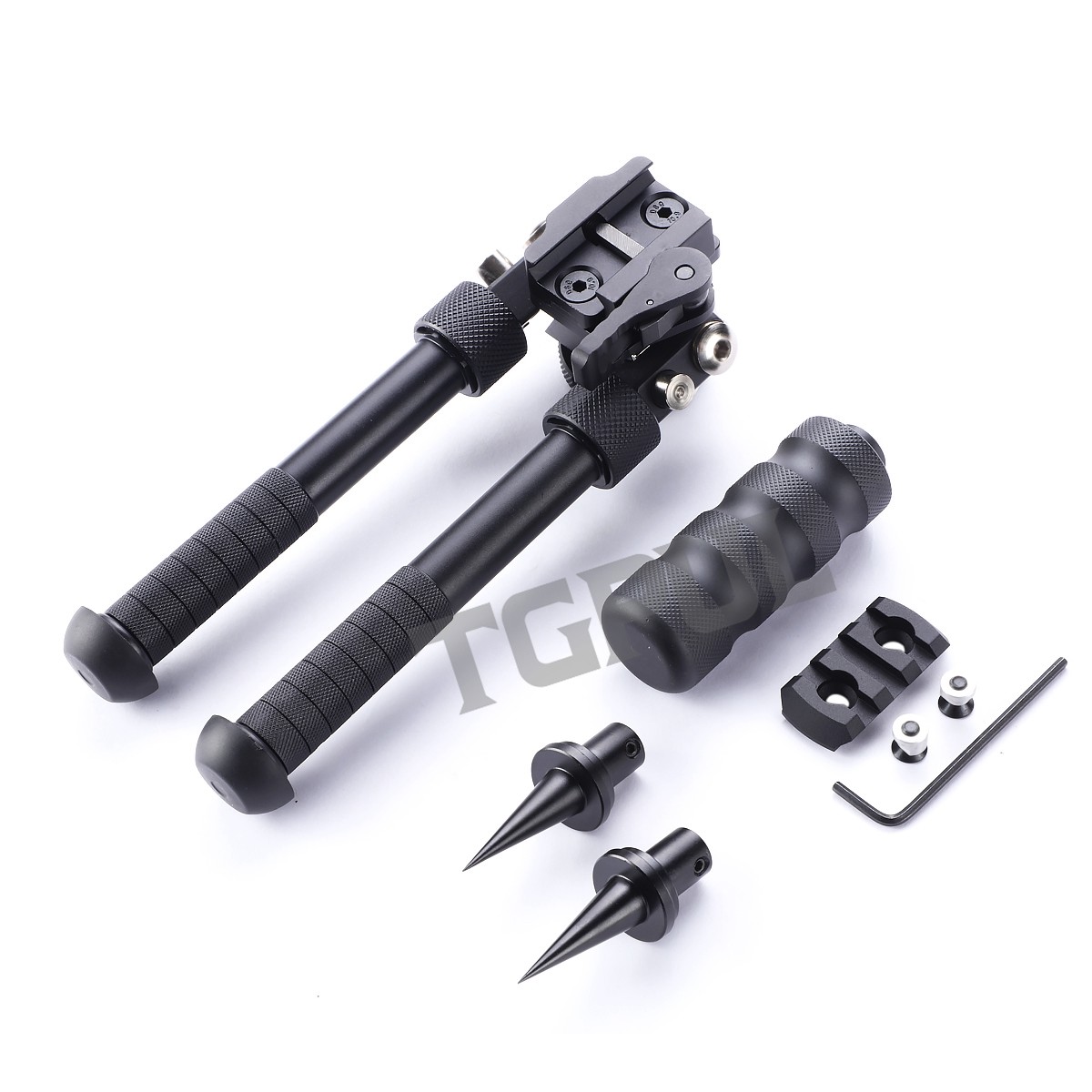 4.75- 9" Foldable Adjustable Bipod Combination for M-lok System