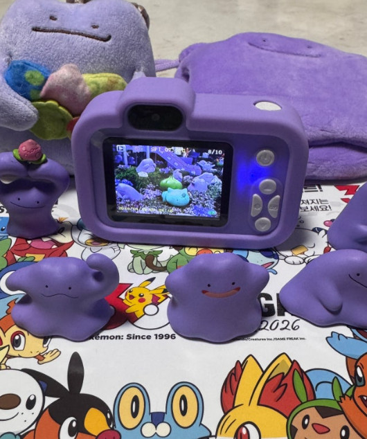 Pokemon Ditto Mini Digital Camera 8GB SD Card Official Korea