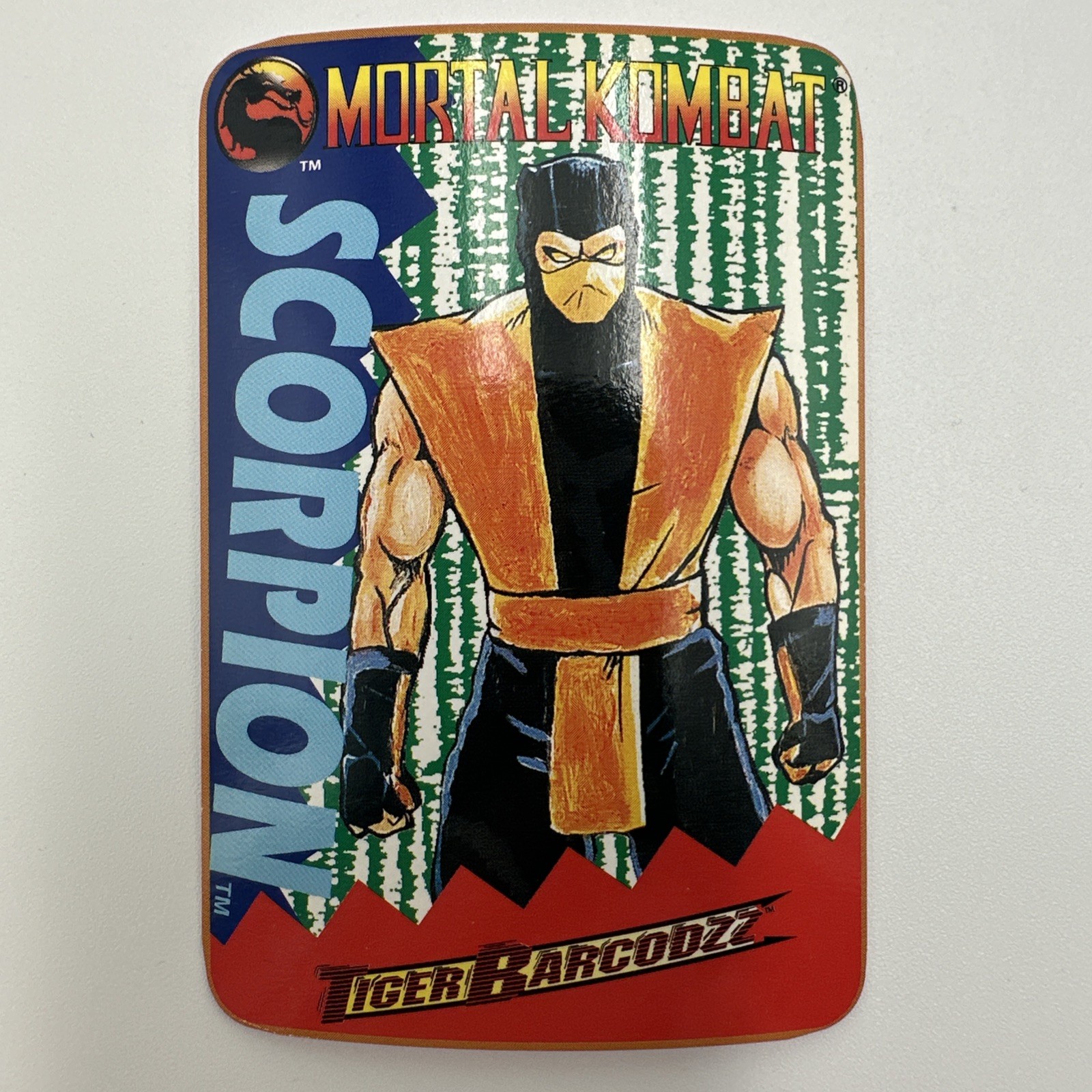Mortal Kombat Tiger Barcodzz Card Lot Of 20 Sub Zero Scorpion Rayden Free Ship