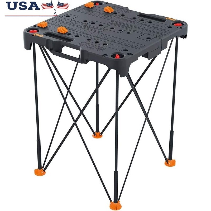 Lightweight Portable Workbench Folding Table 300 lbs Capacity Easy Storage New