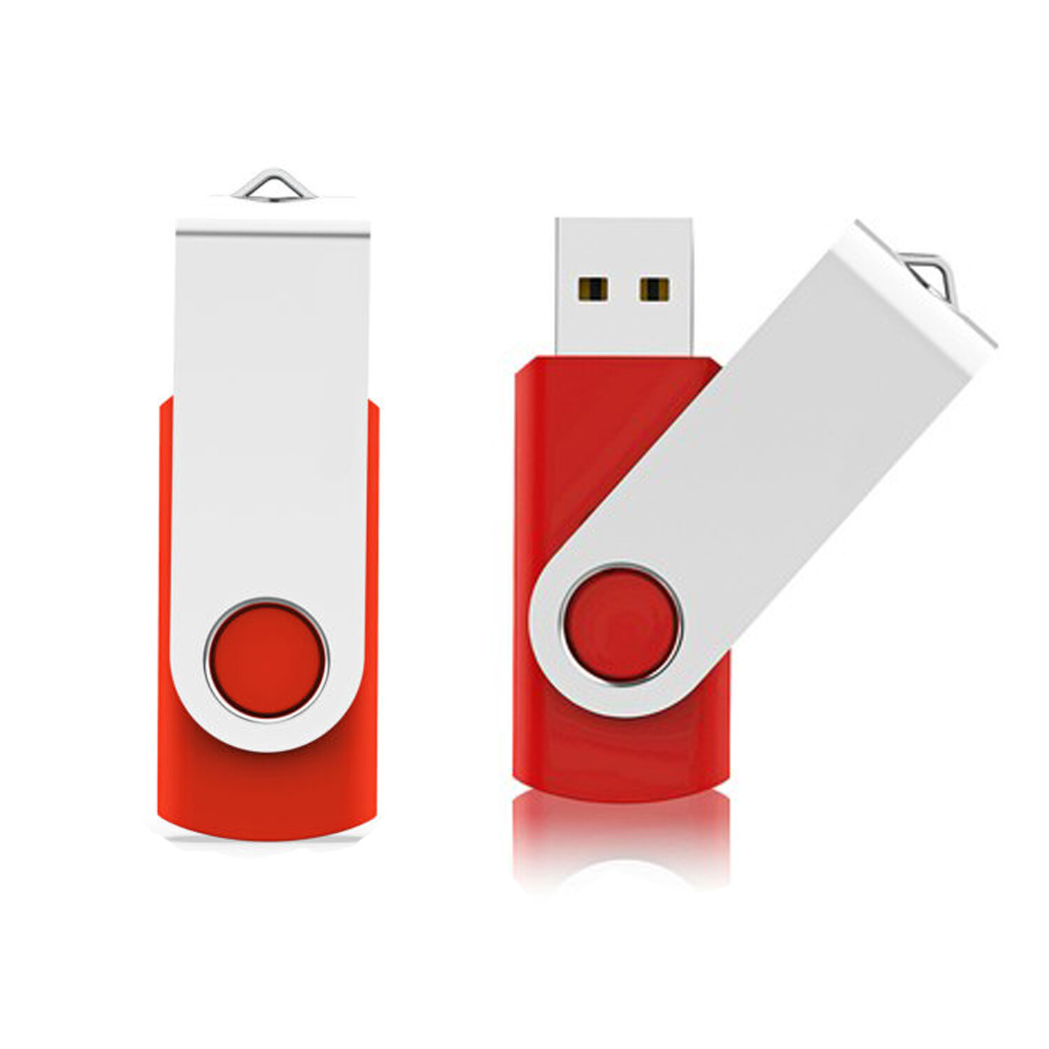 Kootion 2pcs 128GB USB 2.0 Metal Swivel Style Flash Drives Memory Stick PenDrive